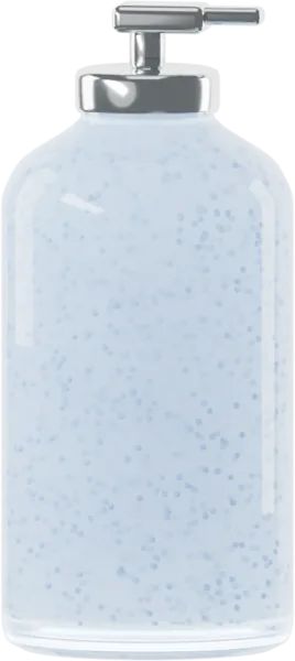 Small beadlets for shampoo. Color: Sky Blue
