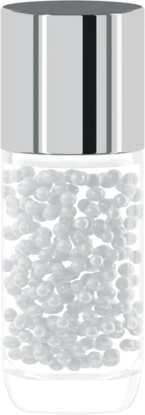 Lustrous beadlets for primer. Color: Silver