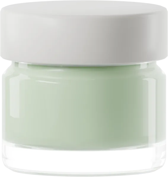 Fine granules for foundation. Color: Aloe Green to Dune Beige
