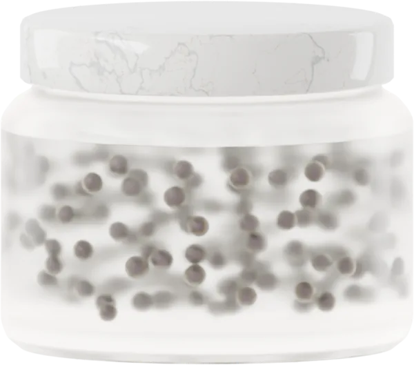 Lustrous pearls for serum. Color: Onyx Black