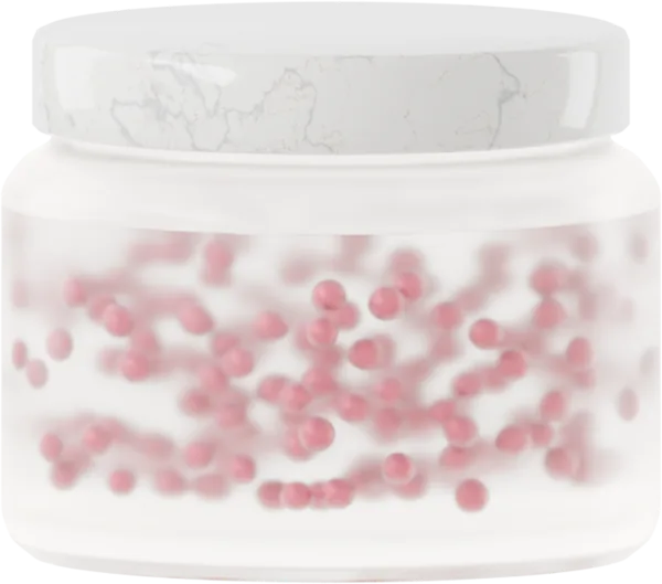 Lustrous pearls for serum. Color: Berry