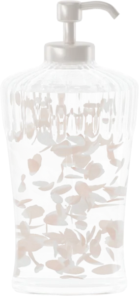 Dual-tone petals for shower gel. Color: Peach and Porcelain White