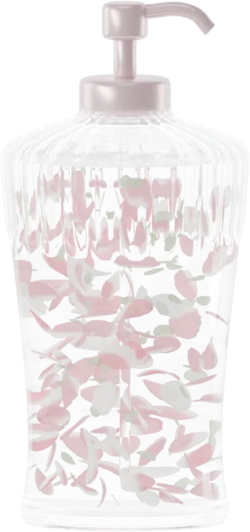 Dual-tone petals for shower gel. Color: Dusty Rose, Sage Green, and Porcelain White
