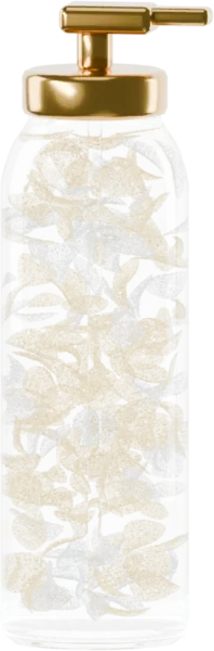 Shimmering petals for shampoo. Color: Gold and Silver